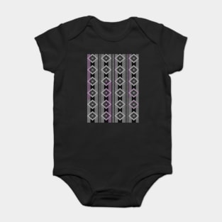 Geometrical Grays and Pink. Baby Bodysuit